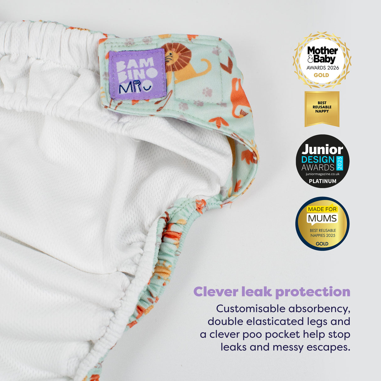 Revolutionary Reusable Nappy in Cool Cats