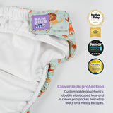 Revolutionary Reusable Nappy in Cool Cats