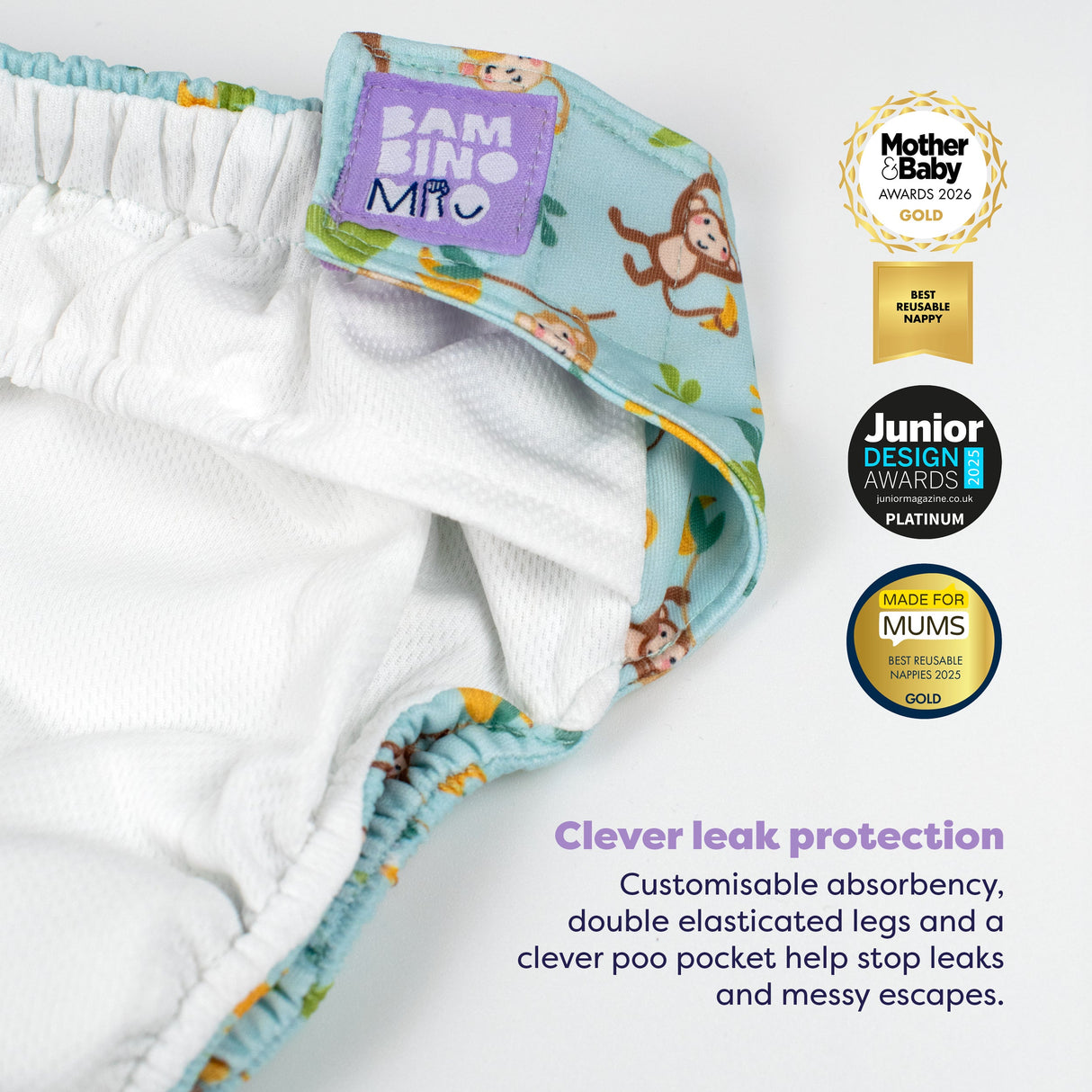 Revolutionary Reusable Nappy in Cheeky Monkeys