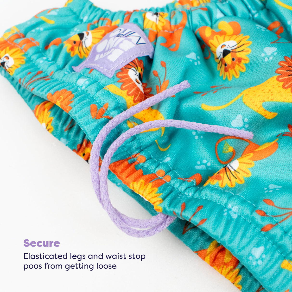 3 Piece Baby Swim Set with Swim Nappy, Swim top and Swim Hat in Cool Cats