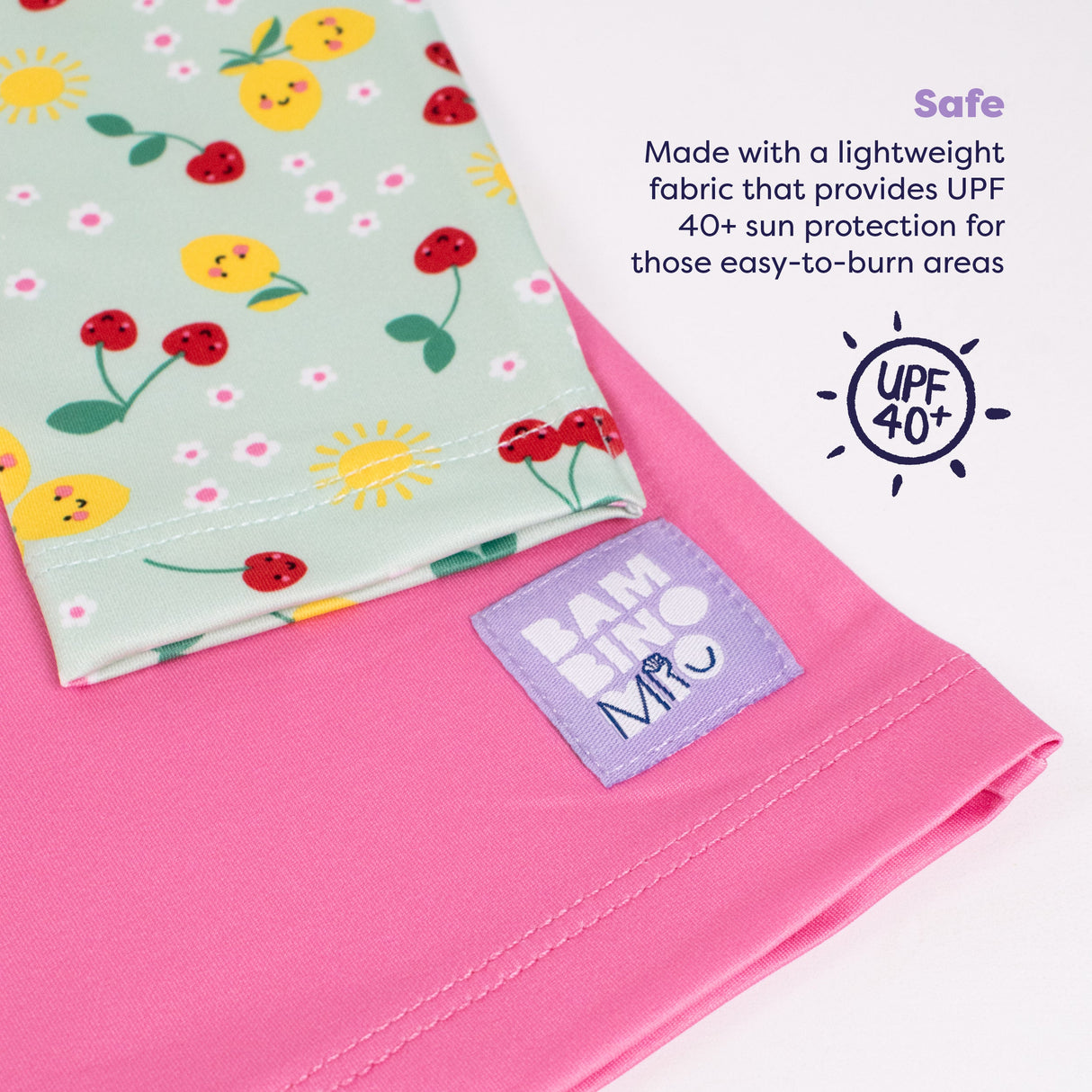 UPF 40+ Soft and Gentle Protective Swim Rash Vest in Juicy Fruit