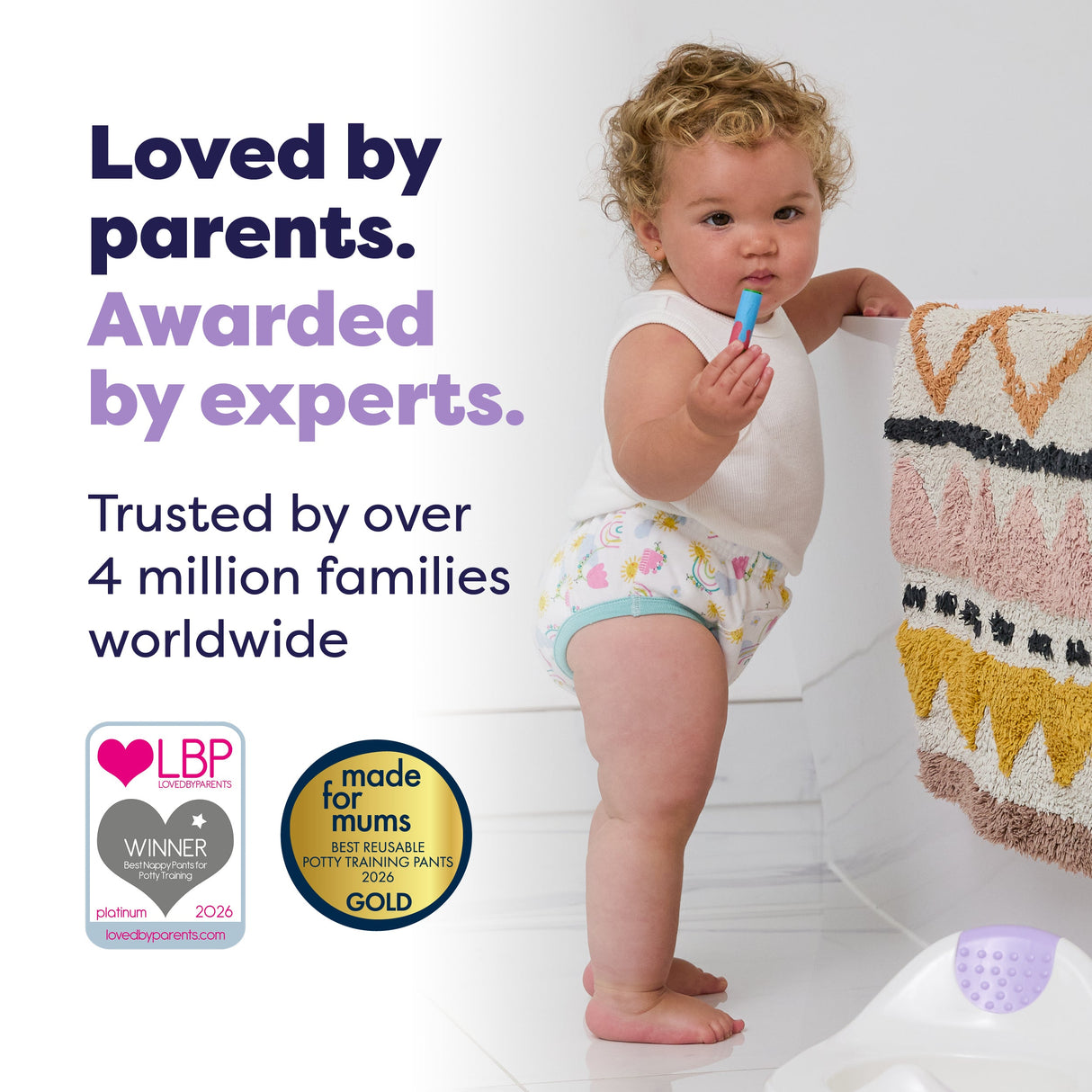 NEW: 3 Pack Reusable Potty Training Pants in Garden Party - Elite Design