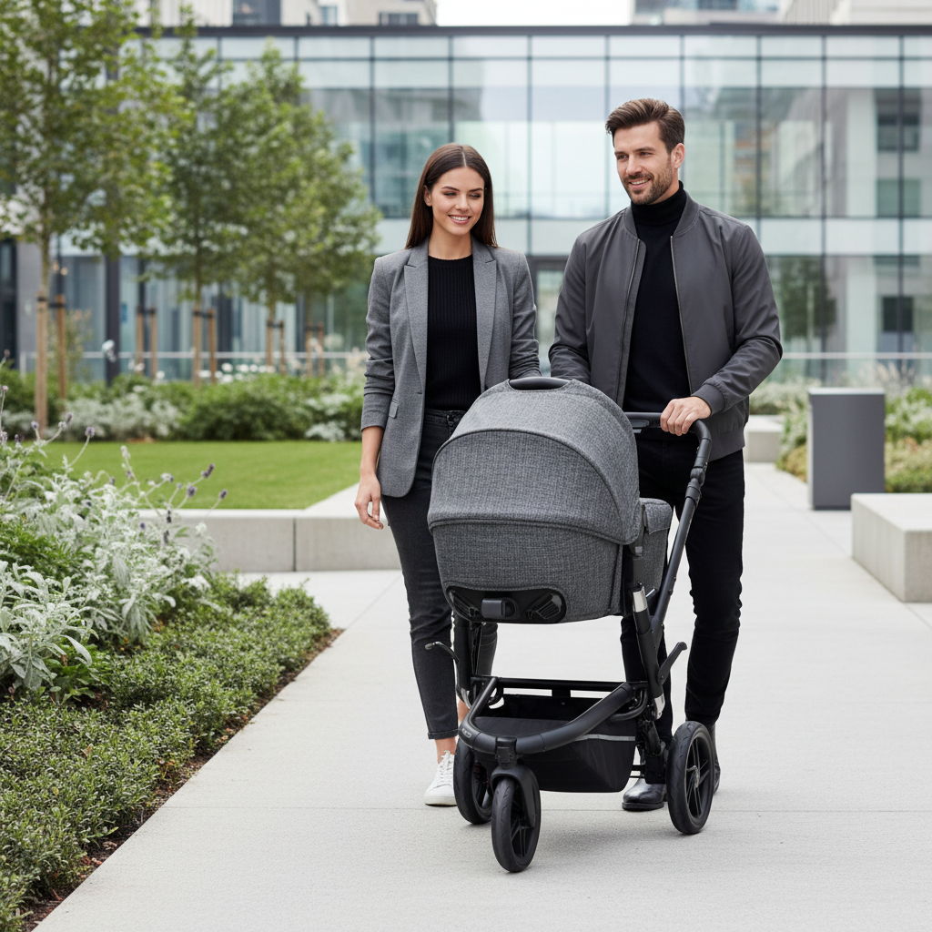 Jané Trider + Transporter Plus Carrycot, Black & Grey
