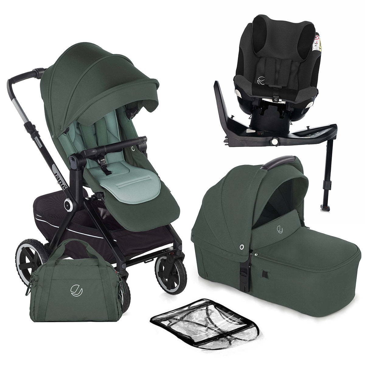 Jane Crosslight-3 Trio Fix with iKonic-2 Swivel Car Seat Bundle (0-4 years)