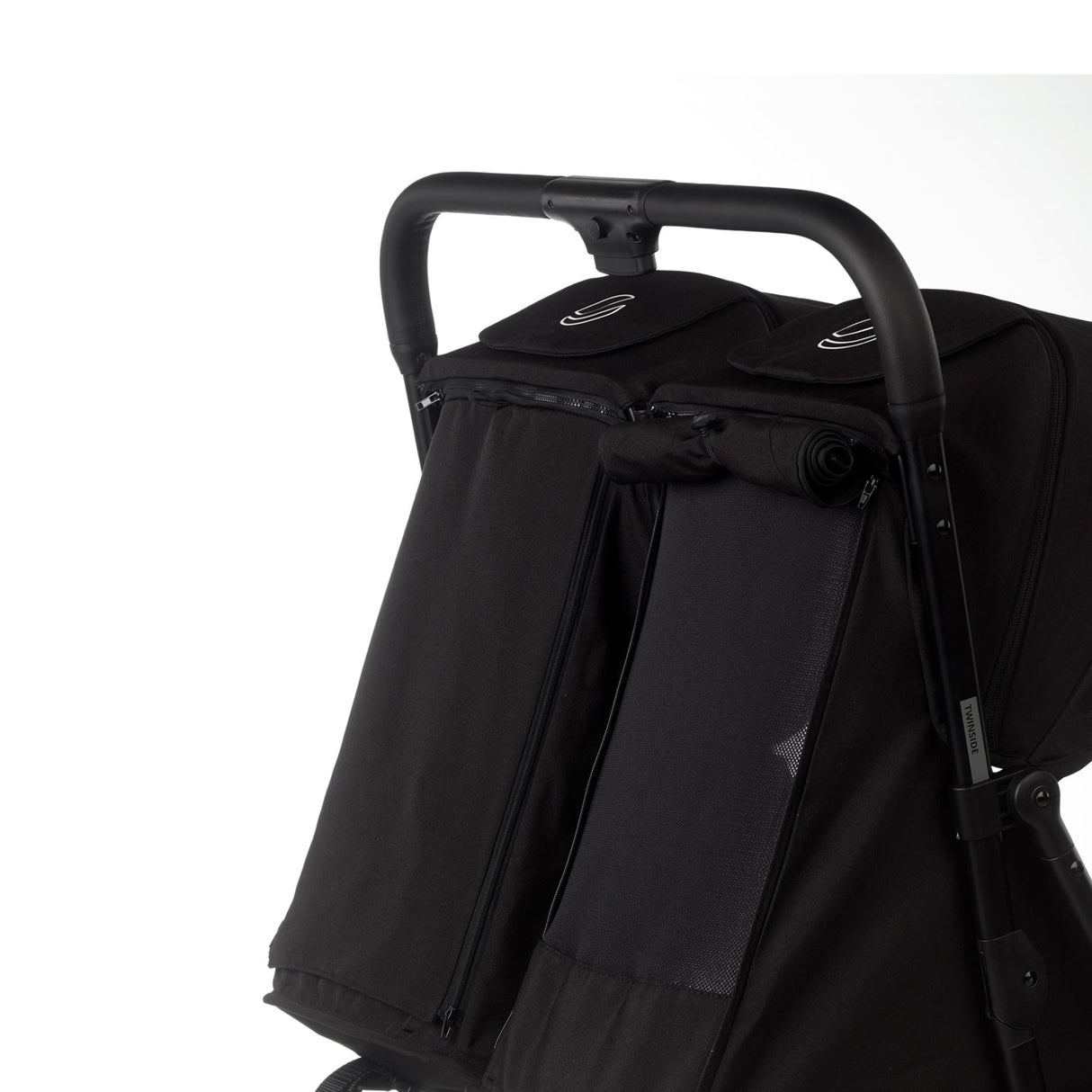 Twinside Twin Stroller + 1 Smart Carrycot, Coal