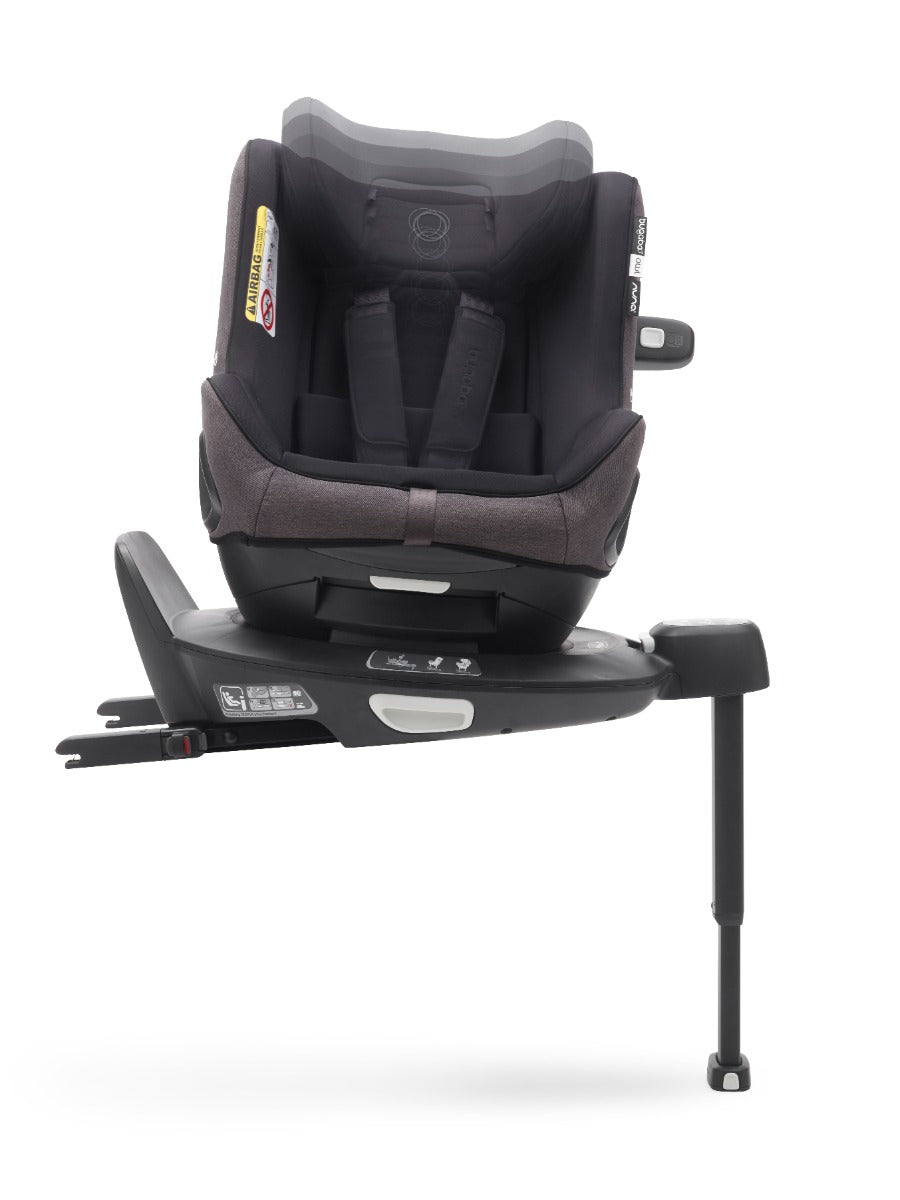 Bugaboo Owl by Nuna + Turtle Air + 360 Rotating Base - Mineral Washed Black