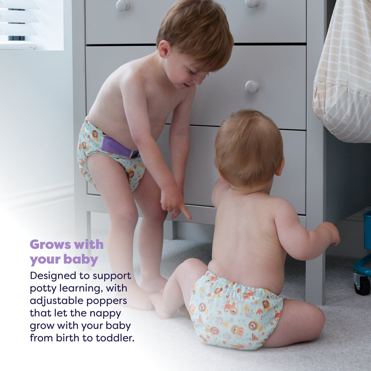 Revolutionary Reusable Nappy Bundle 5 Pack in Wild Life