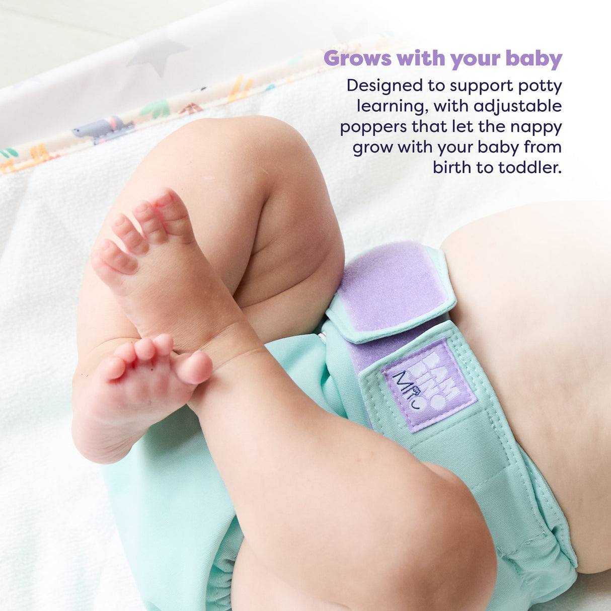 Revolutionary Reusable Nappy in Aqua