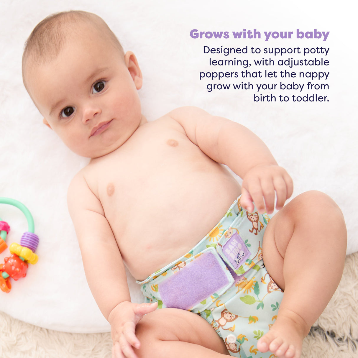 Revolutionary Reusable Nappy in Cheeky Monkeys
