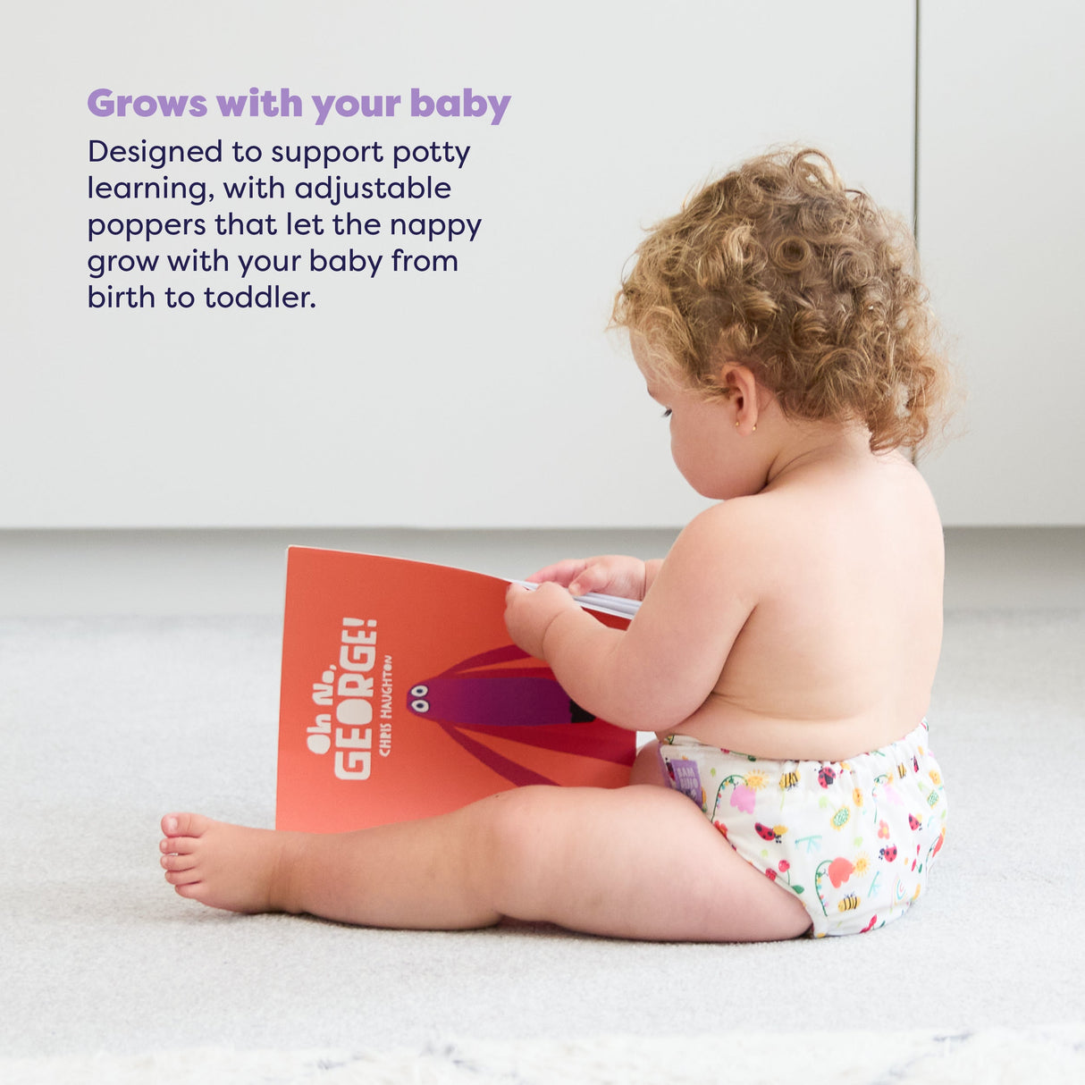 Revolutionary Reusable Nappy in Sunshine Friends