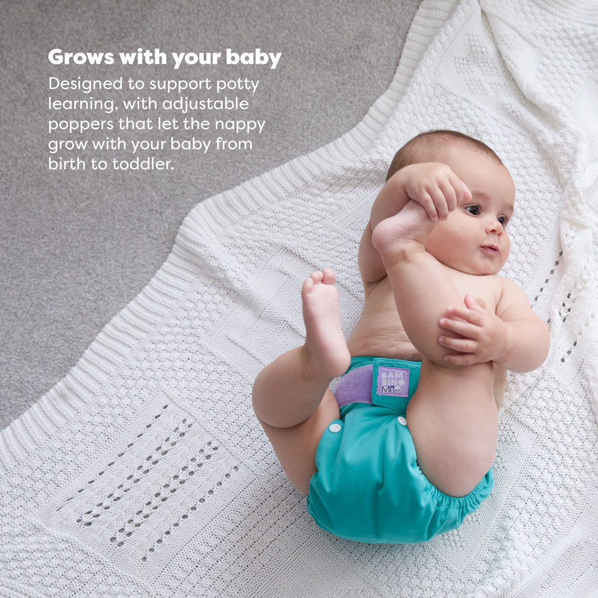 Revolutionary Reusable Nappy in Teal