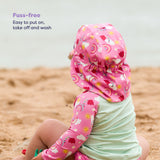 3 Piece Baby Swim Set with Swim Nappy, Swim top and Swim Hat in Happy Days