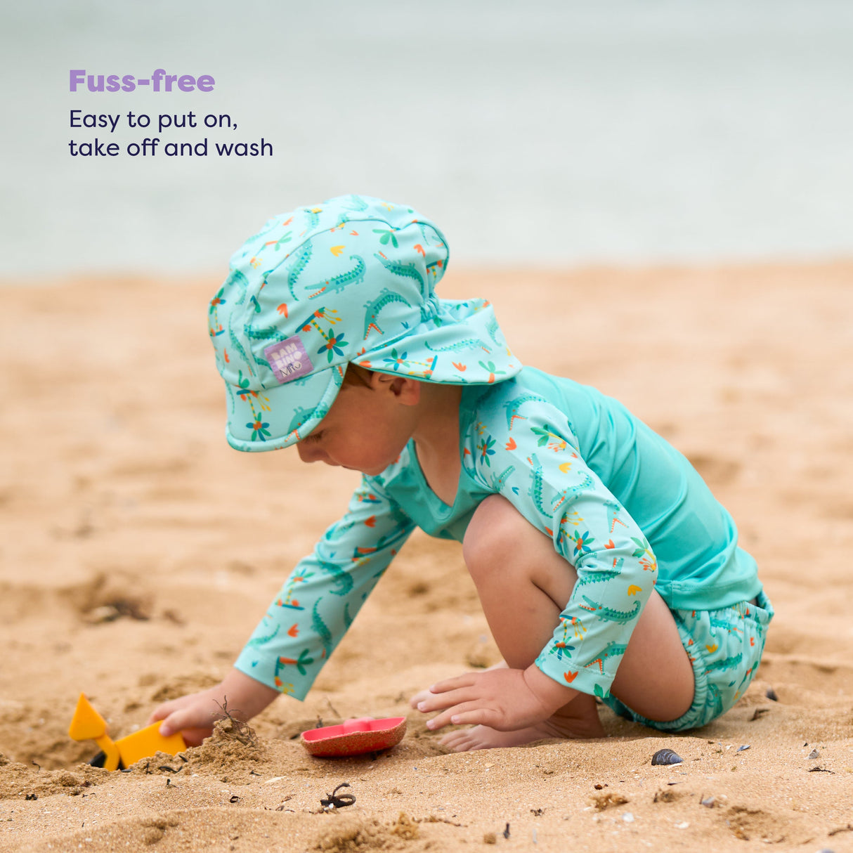 Reusable Swim Nappy in Crafty Croc