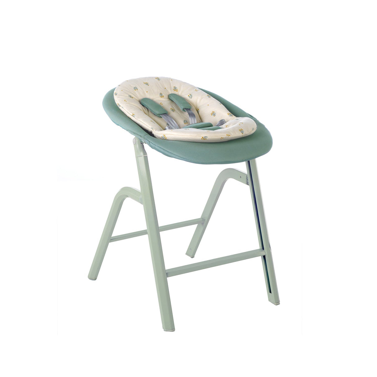 Jane Noah Highchair + Rocker Kit for Newborns – Convertible Beechwood Chair from birth to Adulthood, Botanic
