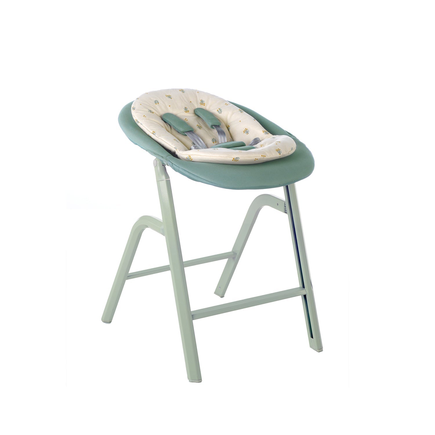 Jane Noah Highchair + Rocker Kit for Newborns – Convertible Beechwood Chair from birth to Adulthood, Botanic