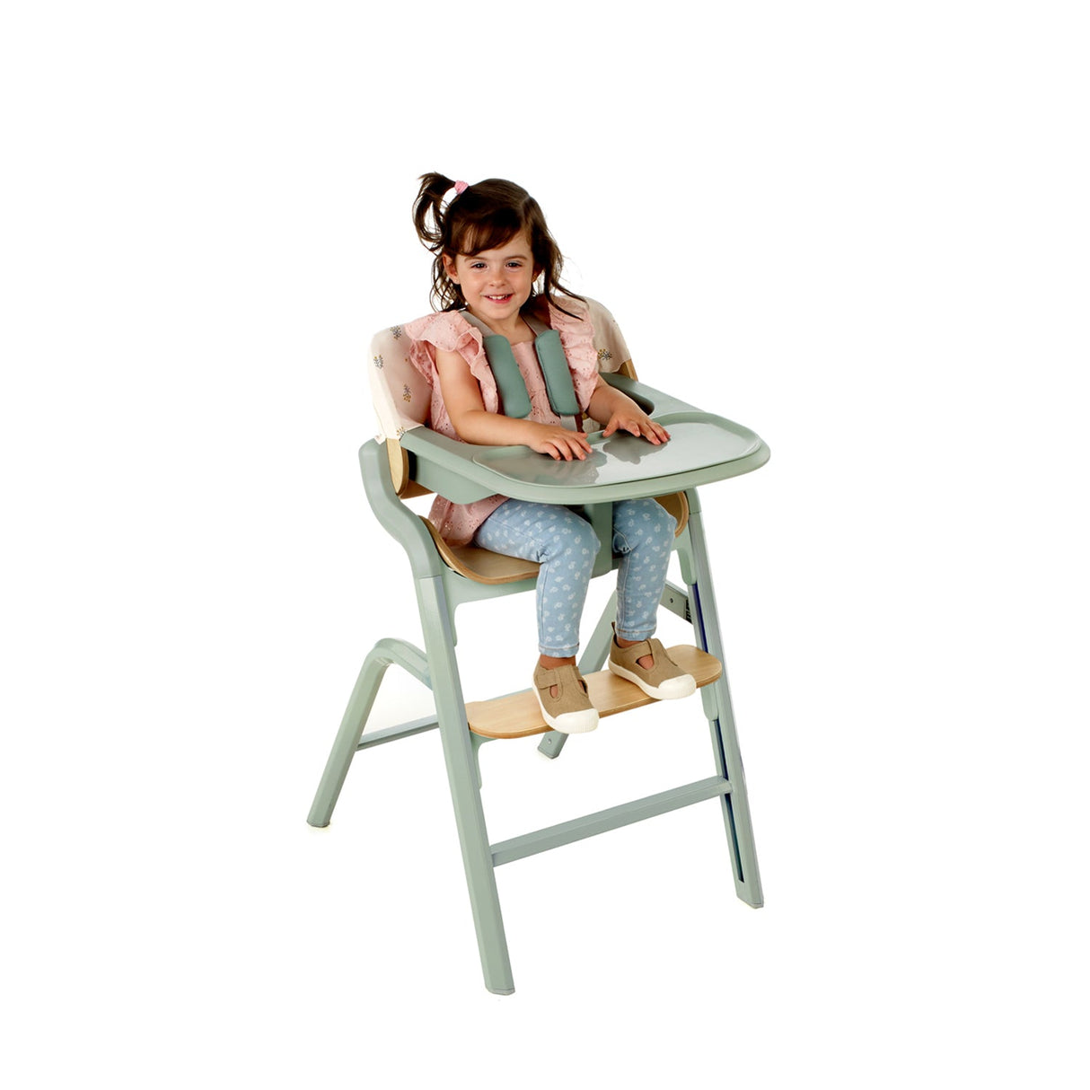 Jane Noah Highchair – Convertible Beechwood Chair from 6 Months to Adulthood, Botanic