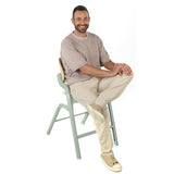 Jane Noah Highchair + Rocker Kit for Newborns – Convertible Beechwood Chair from birth to Adulthood, Pale