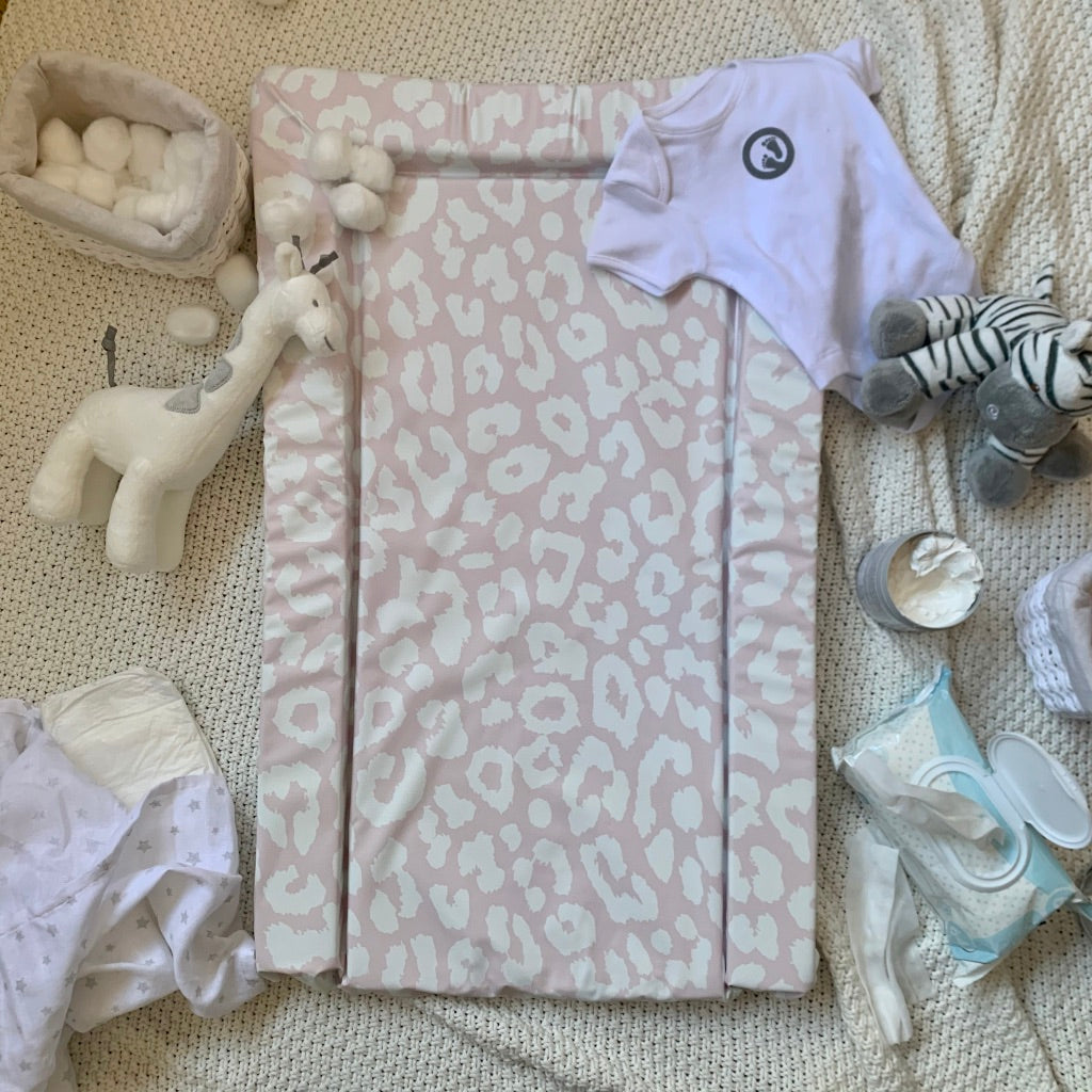 Obaby Changing Mat - Leopard Print - Pink