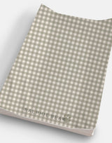 Gingham Sage Green Anti Roll Wedge Baby Changing Mat