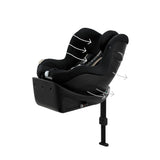 CYBEX Sirona Gi i-Size PLUS 360° Rotating ISOFIX Toddler Car Seat - Moon Black