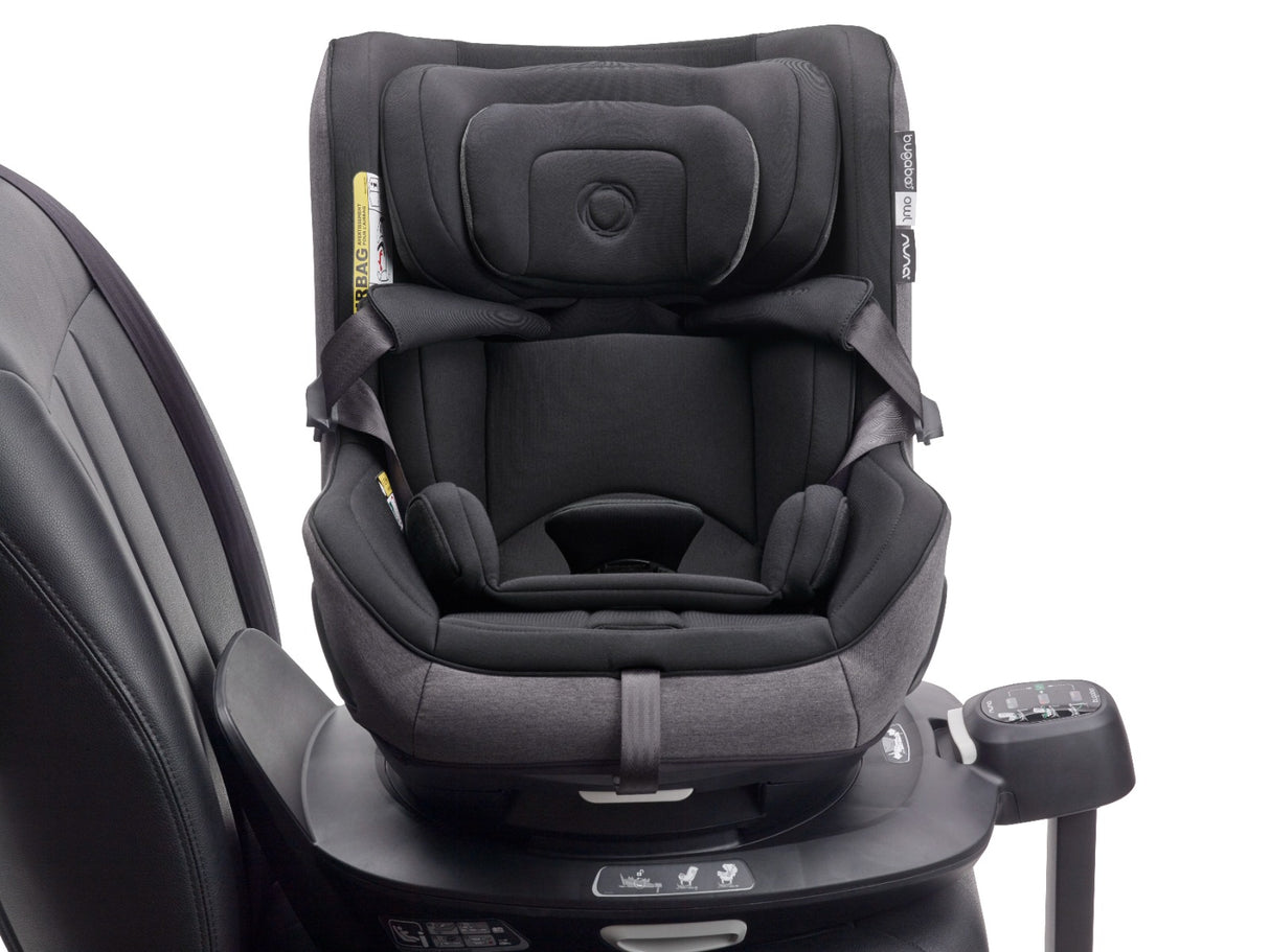 Bugaboo Owl by Nuna + Turtle Air + 360 Rotating Base - Mineral Washed Black