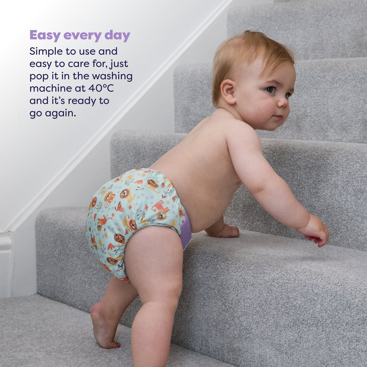 Revolutionary Reusable Nappy in Cool Cats