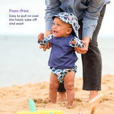 UPF 40+ Soft and Gentle Protective Swim Rash Vest in Blue Whale