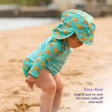 UPF 40+ Soft and Gentle Protective Swim Rash Vest in Cool Cats
