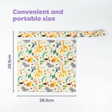 Out and About Waterproof Wet Nappy Bag in Safari Squad