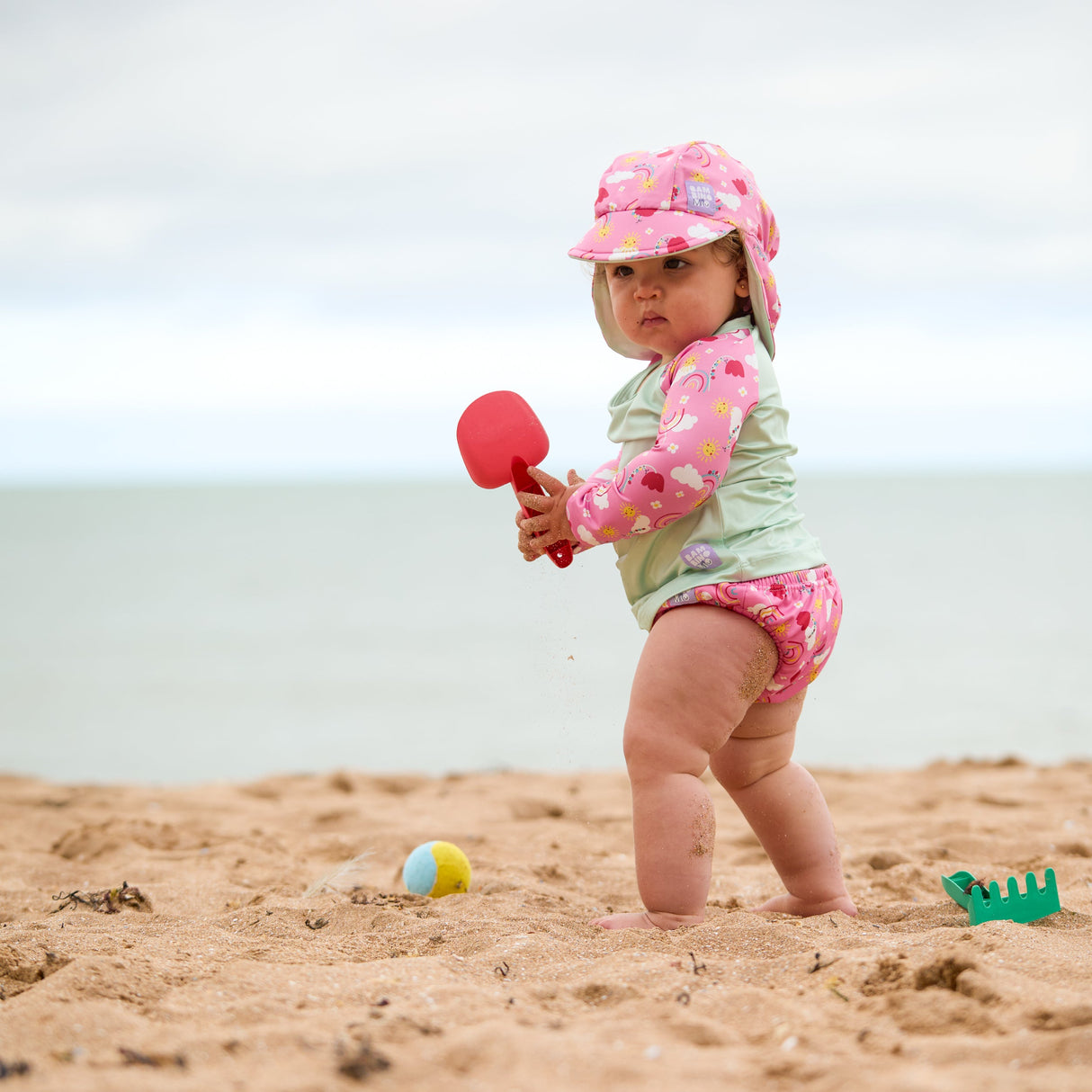 UPF 40+ Soft and Gentle Protective Swim Rash Vest in Happy Days