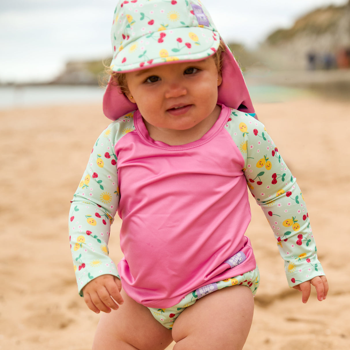 UPF 40+ Soft and Gentle Protective Swim Rash Vest in Juicy Fruit