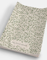Willow Leaf Anti Roll Wedge Baby Changing Mat - Sage Green
