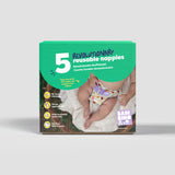Revolutionary Reusable Nappy Bundle 5 Pack in Paintbox Pastels