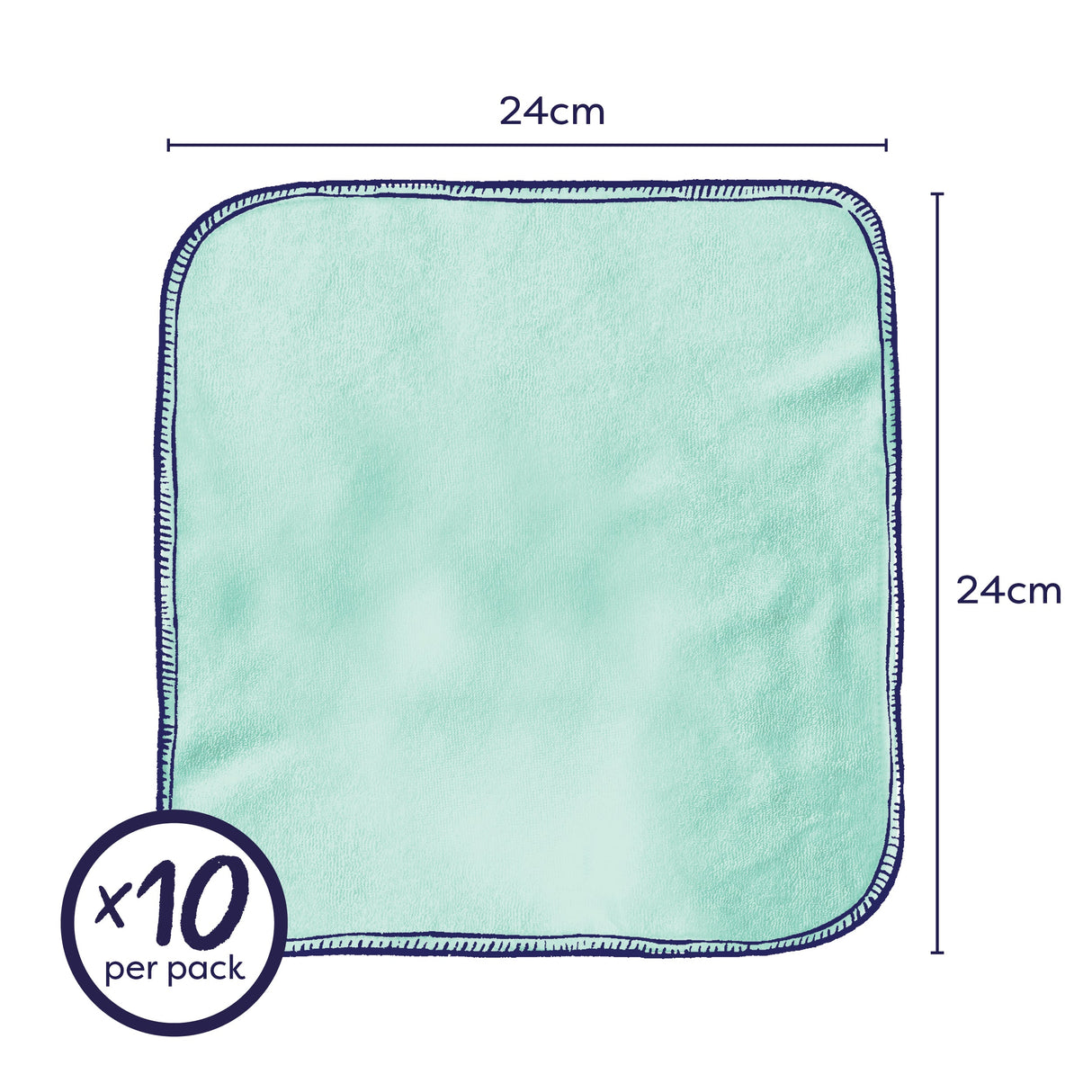 Reusable Baby Wipes for Sensitive Skin in Cloud