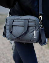Ralphie Bear Quilted Changing Stroller Bag -Slate/Wildflower