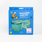 UPF 40+ Reversible Swim Hat for Babies and Toddlers in Crafty Croc