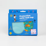 UPF 40+ Soft and Gentle Protective Swim Rash Vest in Cool Cats