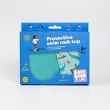 UPF 40+ Soft and Gentle Protective Swim Rash Vest in Crafty Croc