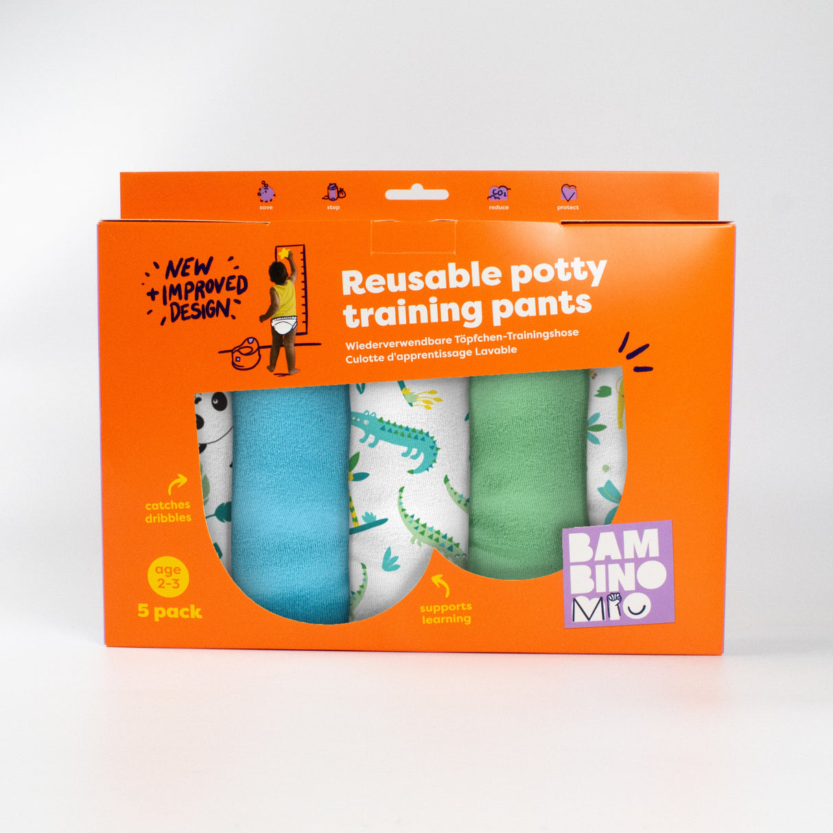 NEW: 5 Pack Reusable Potty Training Pants in Wild Life - Elite Design