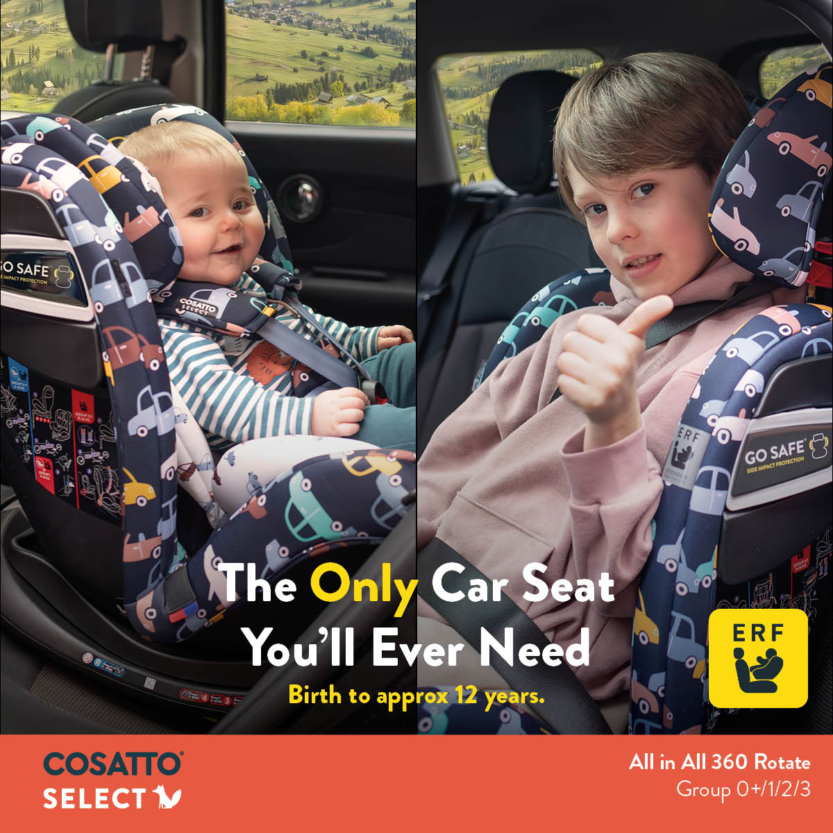 Cosatto All in All 360 Rotate Car Seat - Fika Forest