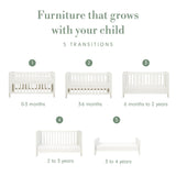 Tutti Bambini Essentials Alba Cot Bed - White