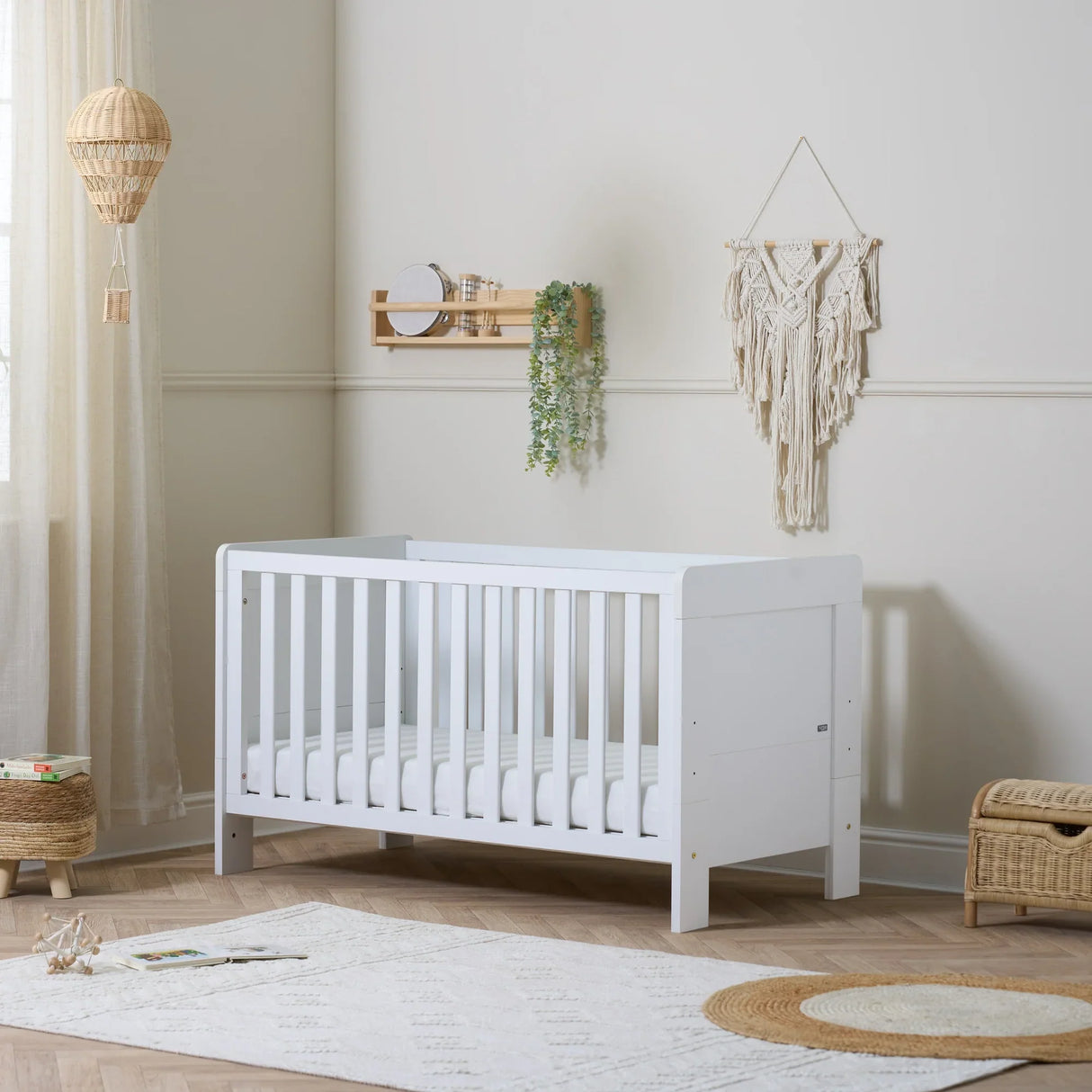 Tutti Bambini Essentials Alba Cot Bed - White