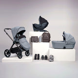 Bababing 12pc Raffi MK11 Travel System Bundle with Spin Car Seat & Base - Duck Egg