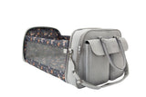 Baby Travel Crib Changing Bag - Vegan Leather Whisper Grey - POD ®