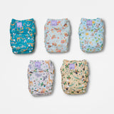 Revolutionary Reusable Nappy Bundle 5 Pack in Wild Life