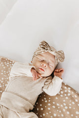 Copper Pearl Knitted Swaddle Blanket Fawn