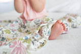 Copper Pearl Knitted Swaddle Blanket Olive