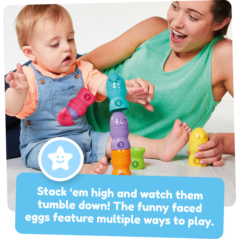 Tomy Toomies Hide & Squeak Egg Stackers