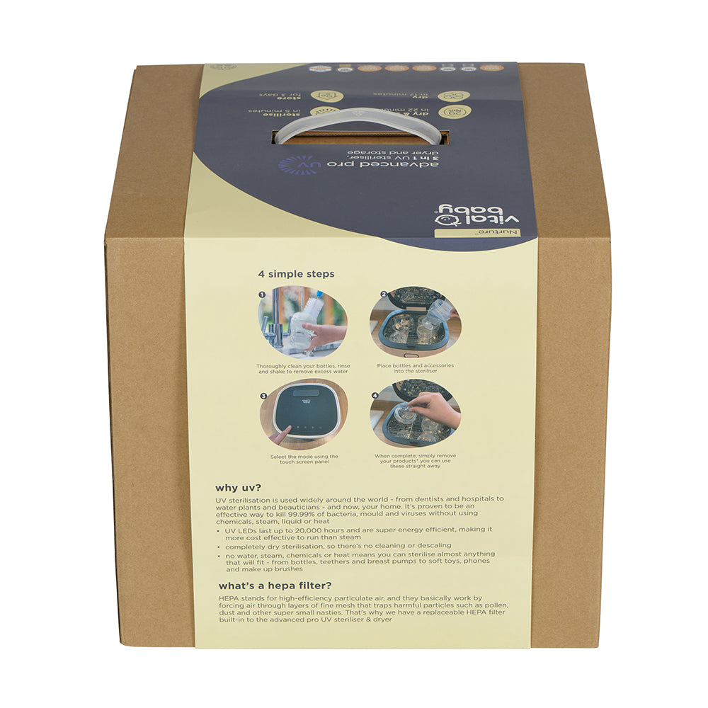 Vital Baby Nurture Advanced Pro UV Steriliser & Dryer Smoky Blue