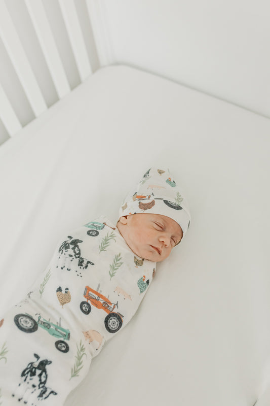 Copper Pearl Top Knot Hat Jo 0-4m
